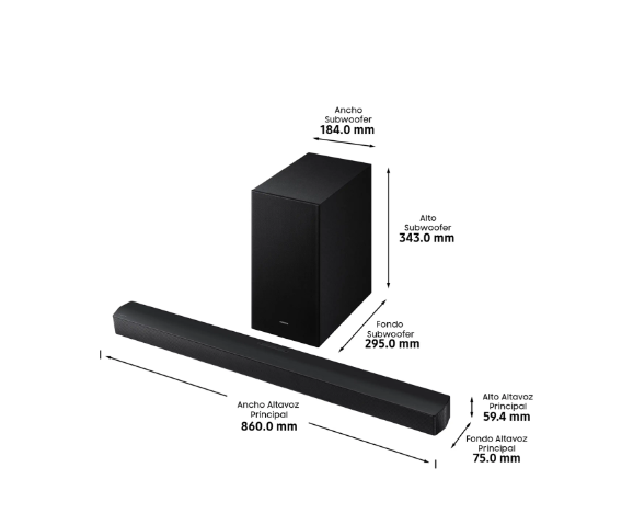 Samsung HW-B66CF/ZF Barra de Sonido 3.1 370W