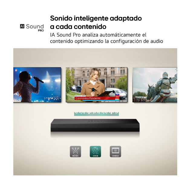 LG S20A Barra de Sonido 50W