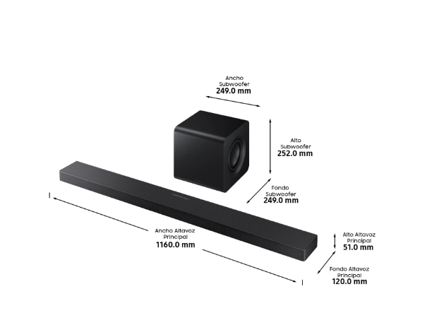 Samsung HW-QS700F/ZF Barra de Sonido 3.1.2 345W