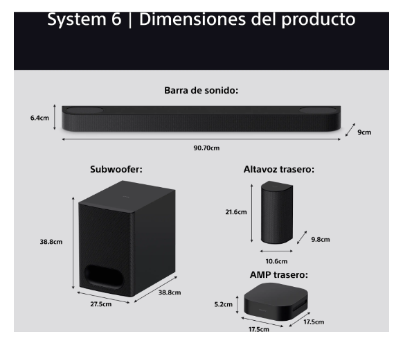 Barra de Sonido Sony BRAVIA Theatre System 6 (HTS60)