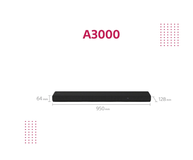Barra de Sonido Sony HT-A3000, 3.1 Canales