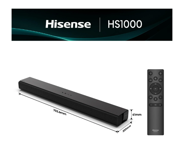 Barra de Sonido HISENSE HS1000